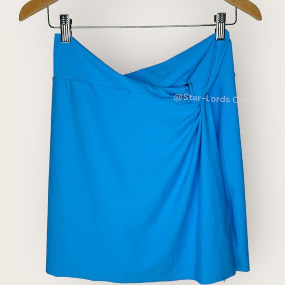 Good American Twist Sarong | Large | Atomic Blue  Mini Skirt Cover Up Pull On - Picture 2 of 10
